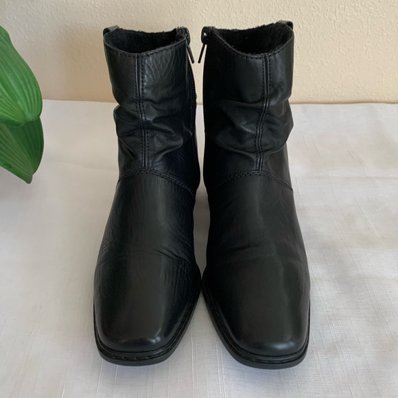 Rieker Kendra Black Leather Boots Woman’s EU37 US6.5 - Picture 2 of 10